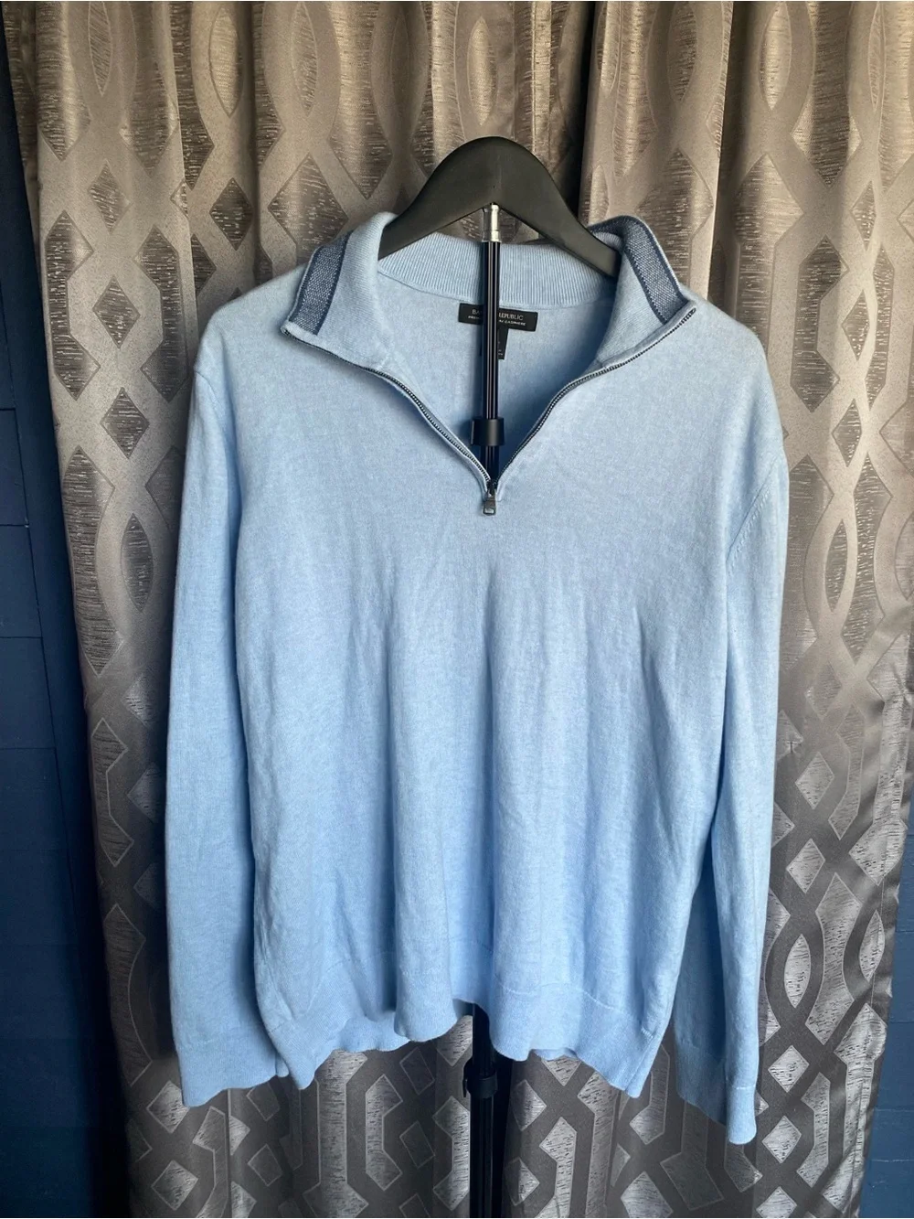 Banana Republic Premium Cotton Cashmere Quarter Zip Sweater Men’s Large